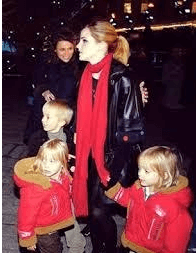 Lucy with Nina, Toby, and Emma